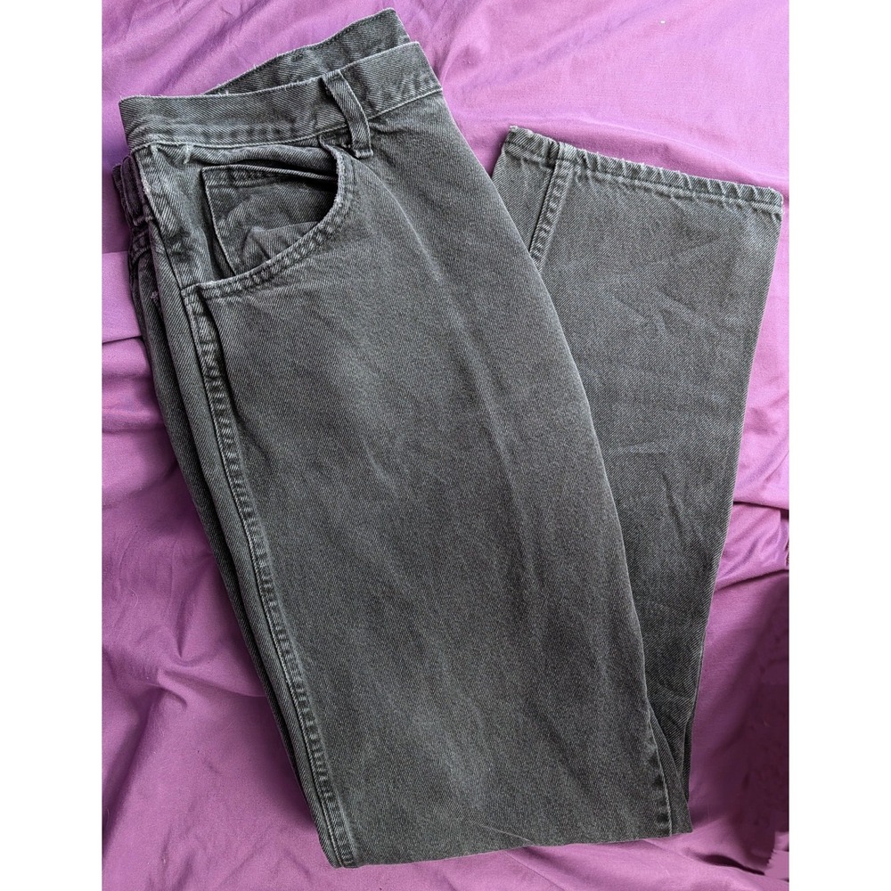 Vintage Rustler Black Relaxed Fit Jeans 36x32 (Tag 38x32) 100% Cotton Distressed